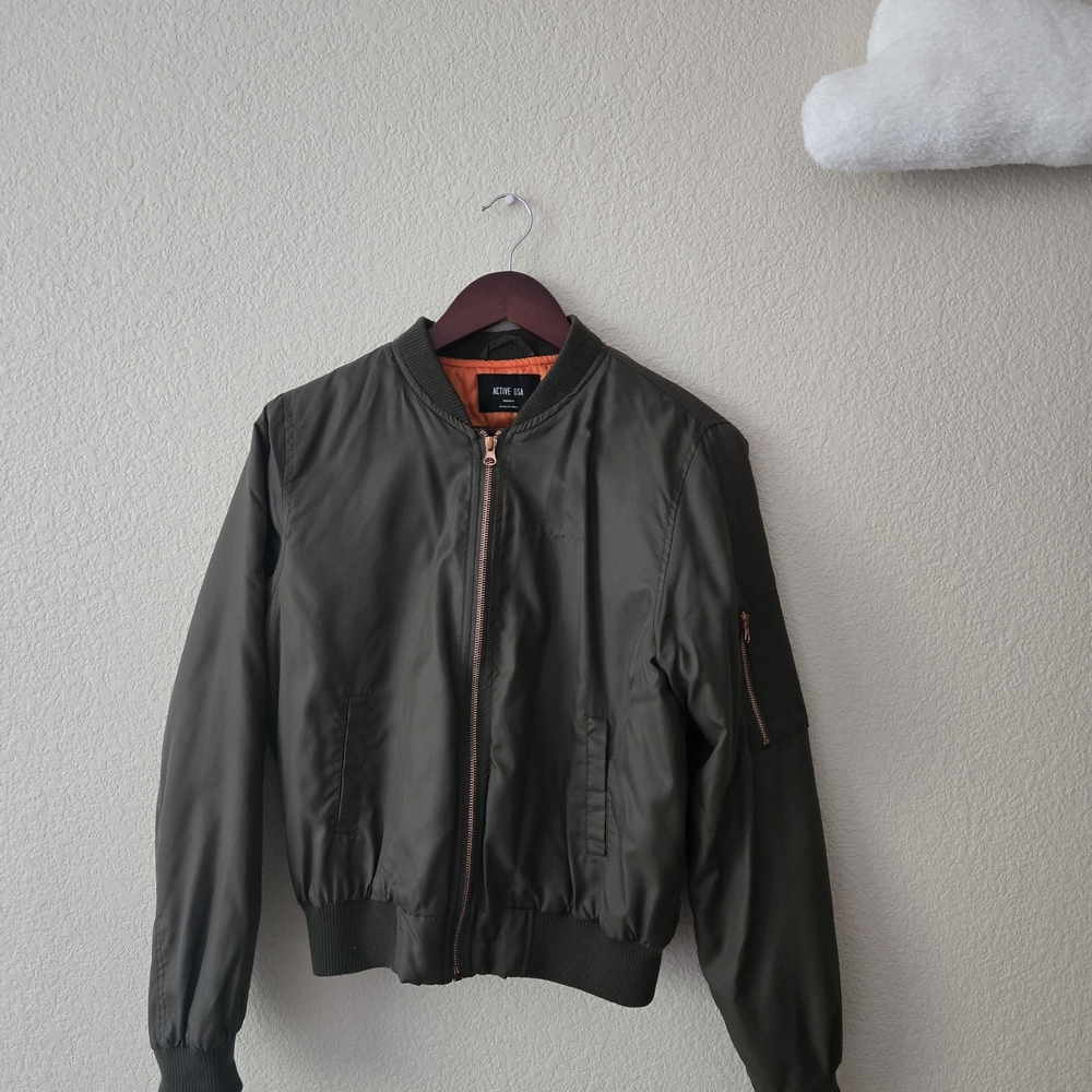 Men's Olive Bomber Jacket